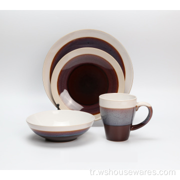 Yeni Tasarım Sırlı Lüks Hediye 16pc Stoneware